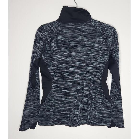 Columbia Pullover Womens Medium Blue Black Quarter Zip Fleece Sweater Athletic - Picture 3 of 5